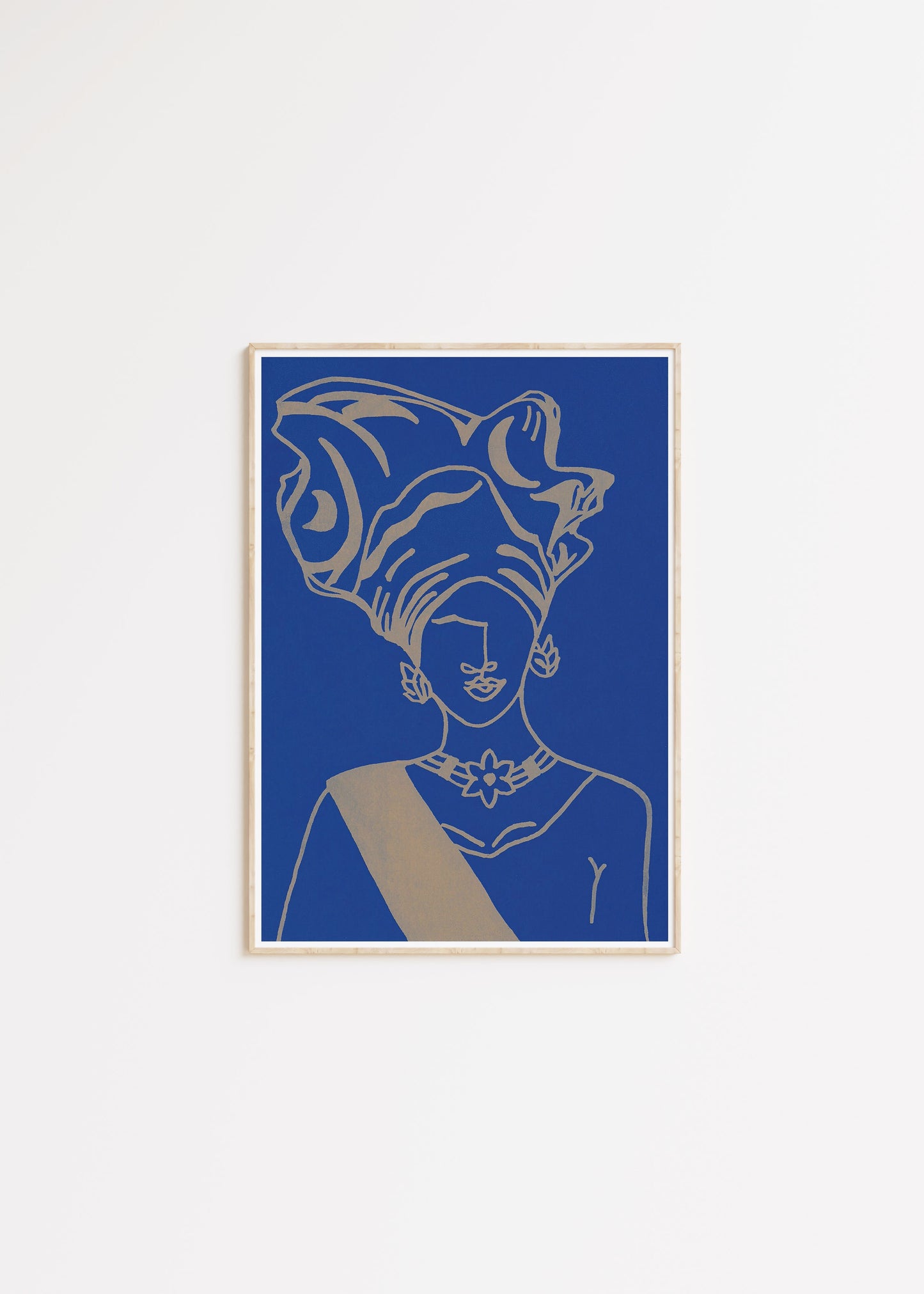 African Queen Art Print. Gele Headwrap Wall Decor. Afrocentric Home Decor. Black Beauty Illustration. Cultural Fashion Artwork illustrated by Osime Home